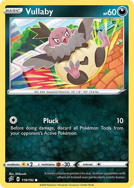 Vullaby #119/192 Pokémon card from Rebel Clash