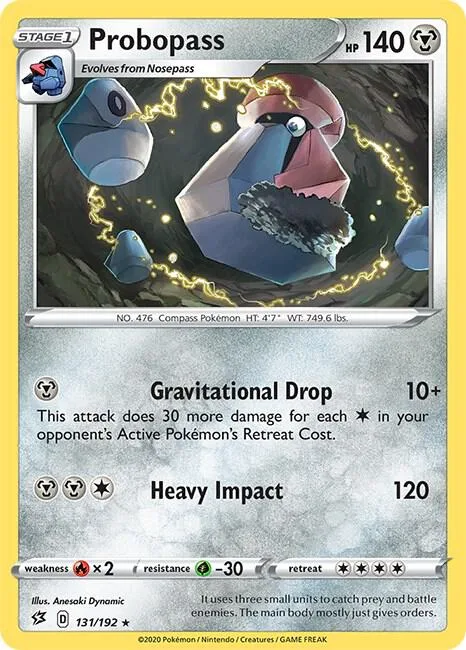 Probopass #131/192 Reverse Holofoil Pokémon card from Rebel Clash