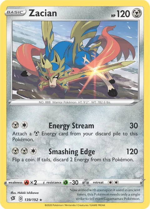 Zacian - 139/192 Cracked Ice Holo #139/192 Holofoil Pokémon card from Deck Exclusives