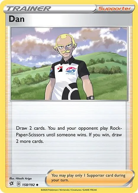 Dan #158/192 Pokémon card from Rebel Clash