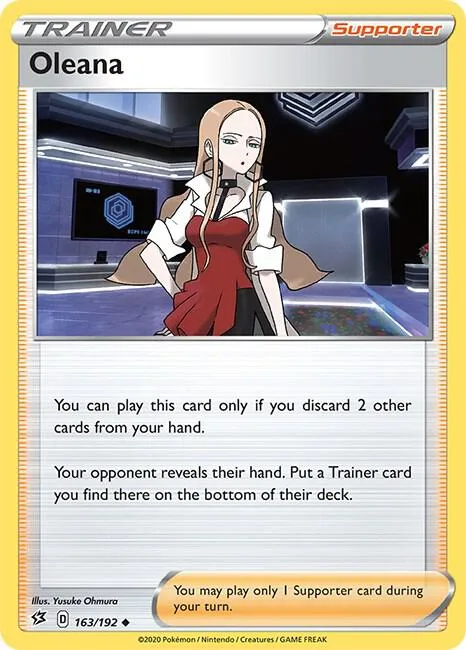 Oleana #163/192 Pokémon card from Rebel Clash