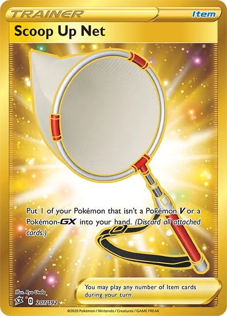 Scoop Up Net Secret Rare #207/192 Holofoil Pokémon card from Rebel Clash