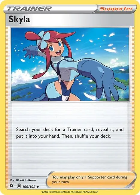 Skyla #166/192 Reverse Holofoil Pokémon card from Rebel Clash