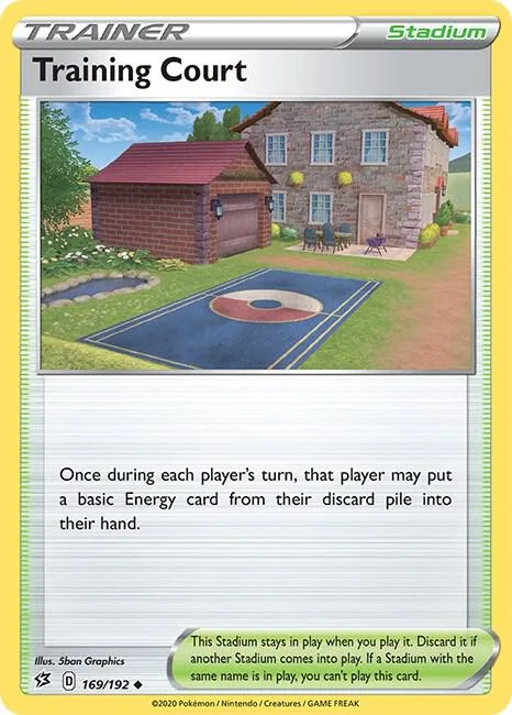 Training Court #169/192 Reverse Holofoil Pokémon card from Rebel Clash