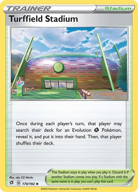 Turffield Stadium #170/192 Pokémon card from Rebel Clash