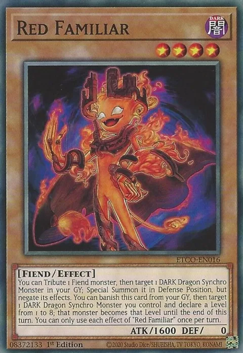 Red Familiar ETCO-EN016 Yu-Gi-Oh card from Eternity Code