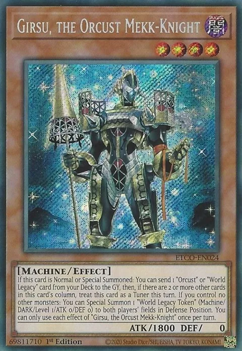 Girsu, the Orcust Mekk-Knight ETCO-EN024 Yu-Gi-Oh card from Eternity Code