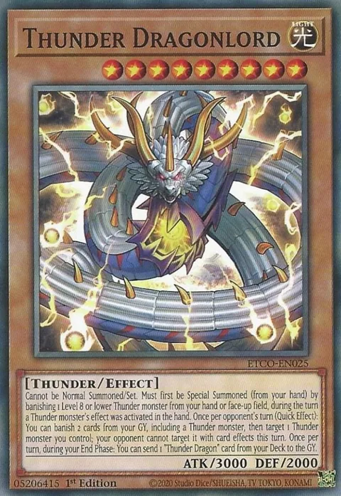 Thunder Dragonlord ETCO-EN025 Yu-Gi-Oh card from Eternity Code