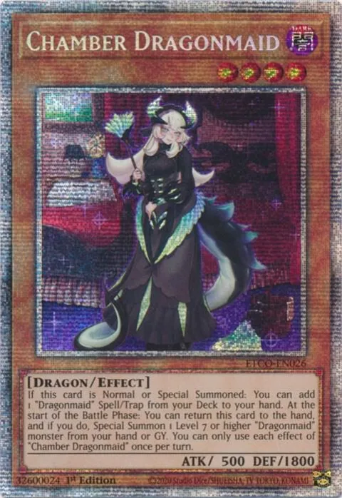 Chamber Dragonmaid Starlight Rare ETCO-EN026 Yu-Gi-Oh card from Eternity Code