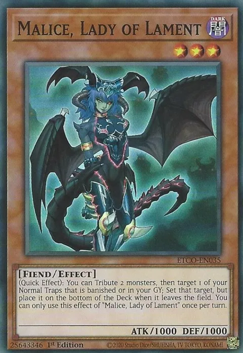Malice, Lady of Lament ETCO-EN035 Yu-Gi-Oh card from Eternity Code