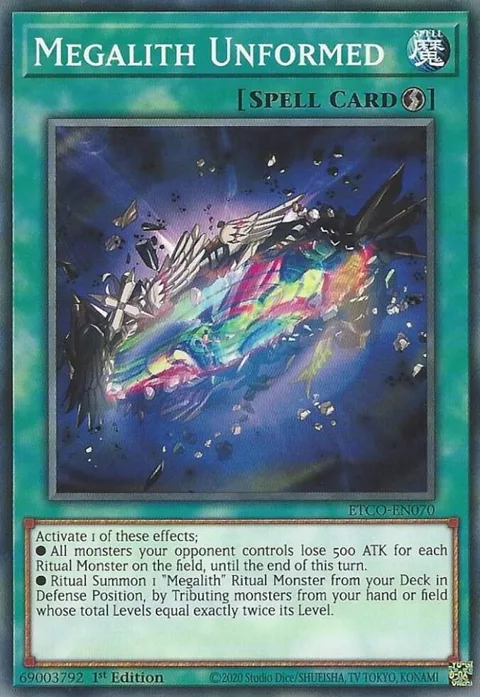 Megalith Unformed ETCO-EN070 Yu-Gi-Oh card from Eternity Code