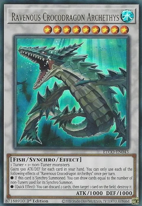 Ravenous Crocodragon Archethys ETCO-EN043 Yu-Gi-Oh card from Eternity Code