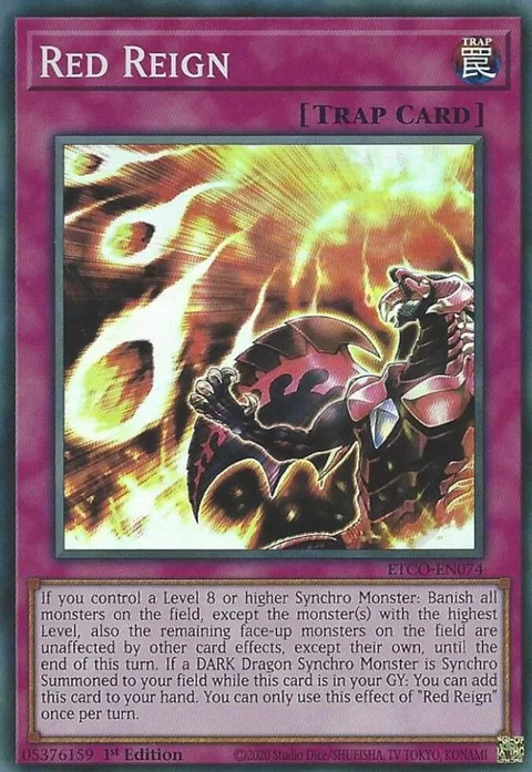 Red Reign ETCO-EN074 Yu-Gi-Oh card from Eternity Code