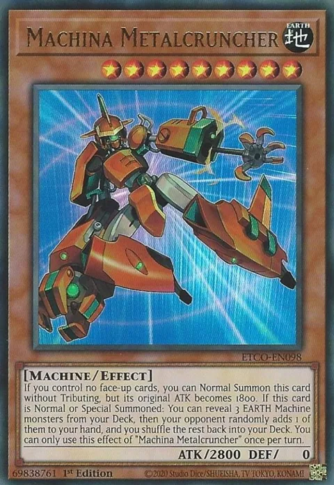 Machina Metalcruncher ETCO-EN098 Yu-Gi-Oh card from Eternity Code