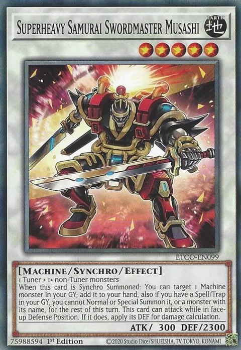 Superheavy Samurai Swordmaster Musashi ETCO-EN099 Yu-Gi-Oh card from Eternity Code
