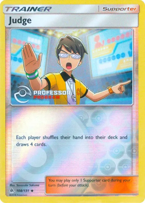 Judge 2019 #108/131 Reverse Holofoil Pokémon card from Professor Program Promos