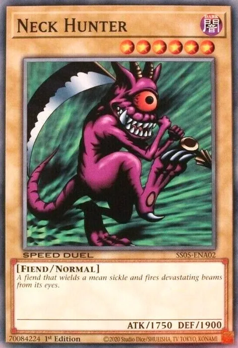 Neck Hunter SS05-ENA02 Yu-Gi-Oh card from Speed Duel Decks: Twisted Nightmares