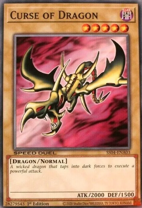 Curse of Dragon SS04-ENA03 Yu-Gi-Oh card from Speed Duel Decks: Match of the Millennium