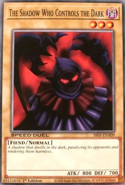 The Shadow Who Controls the Dark SS05-ENA09 Yu-Gi-Oh card from Speed Duel Decks: Twisted Nightmares