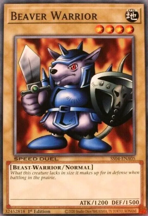 Beaver Warrior SS04-ENA05 Yu-Gi-Oh card from Speed Duel Decks: Match of the Millennium