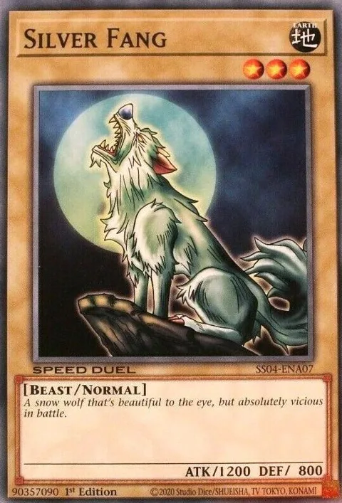 Silver Fang SS04-ENA07 Yu-Gi-Oh card from Speed Duel Decks: Match of the Millennium