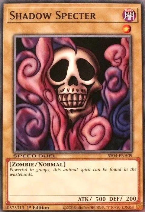 Shadow Specter SS04-ENA09 Yu-Gi-Oh card from Speed Duel Decks: Match of the Millennium