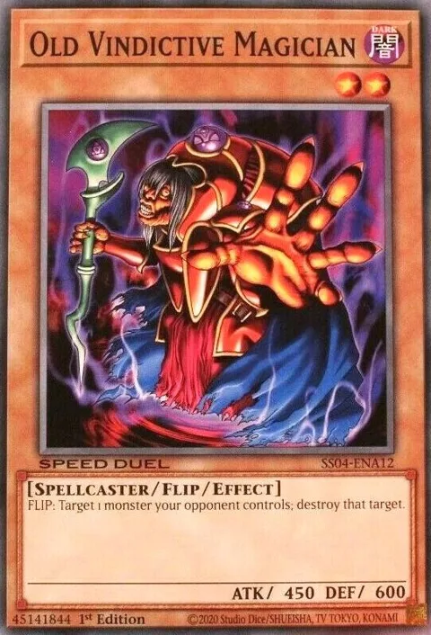 Old Vindictive Magician SS04-ENA12 Yu-Gi-Oh card from Speed Duel Decks: Match of the Millennium
