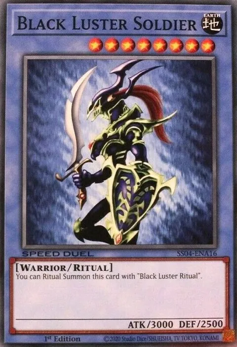 Black Luster Soldier SS04-ENA16 Yu-Gi-Oh card from Speed Duel Decks: Match of the Millennium