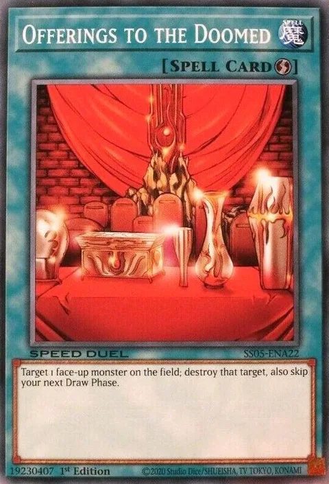 Offerings to the Doomed SS05-ENA22 Yu-Gi-Oh card from Speed Duel Decks: Twisted Nightmares