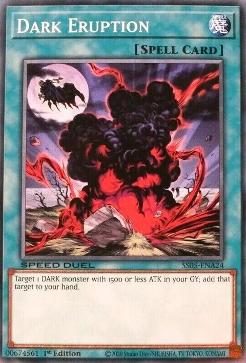 Dark Eruption SS05-ENA24 Yu-Gi-Oh card from Speed Duel Decks: Twisted Nightmares
