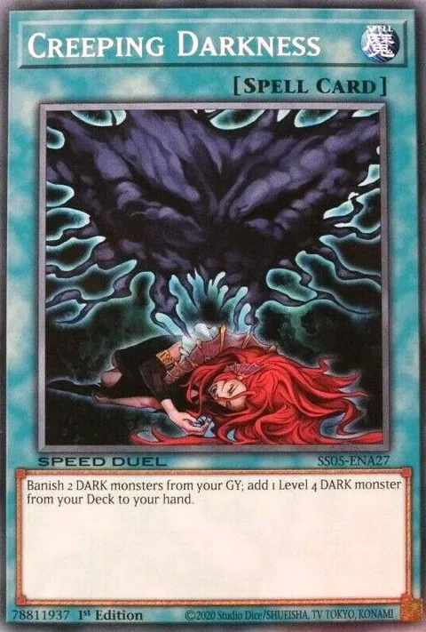 Creeping Darkness SS05-ENA27 Yu-Gi-Oh card from Speed Duel Decks: Twisted Nightmares