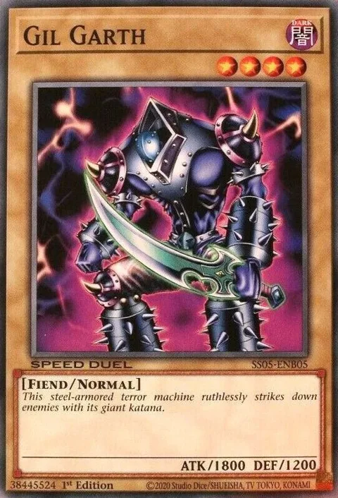 Gil Garth SS05-ENB05 Yu-Gi-Oh card from Speed Duel Decks: Twisted Nightmares