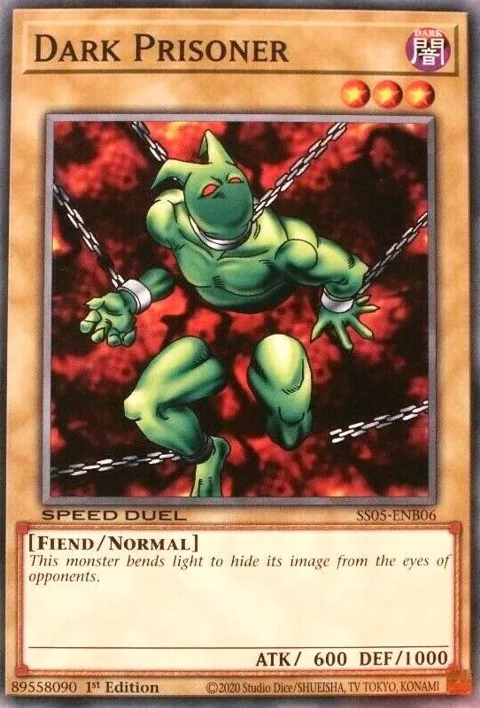 Dark Prisoner SS05-ENB06 Yu-Gi-Oh card from Speed Duel Decks: Twisted Nightmares