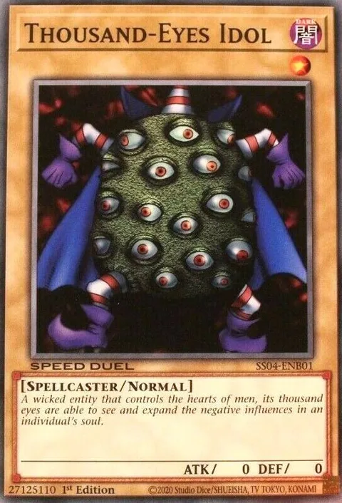 Thousand-Eyes Idol SS04-ENB01 Yu-Gi-Oh card from Speed Duel Decks: Match of the Millennium