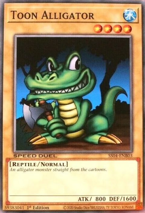 Toon Alligator SS04-ENB03 Yu-Gi-Oh card from Speed Duel Decks: Match of the Millennium