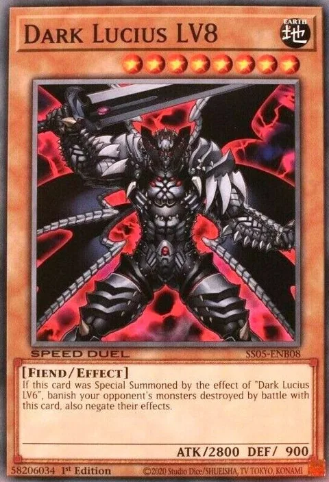 Dark Lucius LV8 SS05-ENB08 Yu-Gi-Oh card from Speed Duel Decks: Twisted Nightmares