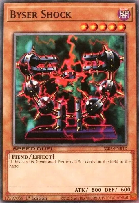 Byser Shock SS05-ENB12 Yu-Gi-Oh card from Speed Duel Decks: Twisted Nightmares