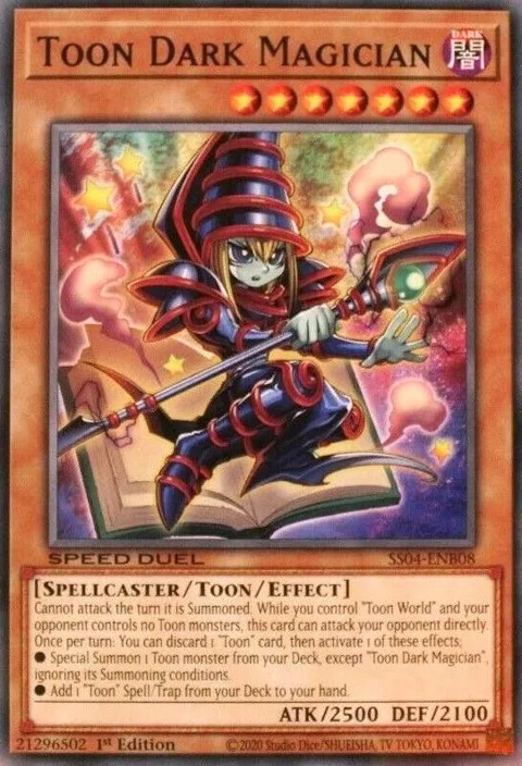 Toon Dark Magician SS04-ENB08 Yu-Gi-Oh card from Speed Duel Decks: Match of the Millennium