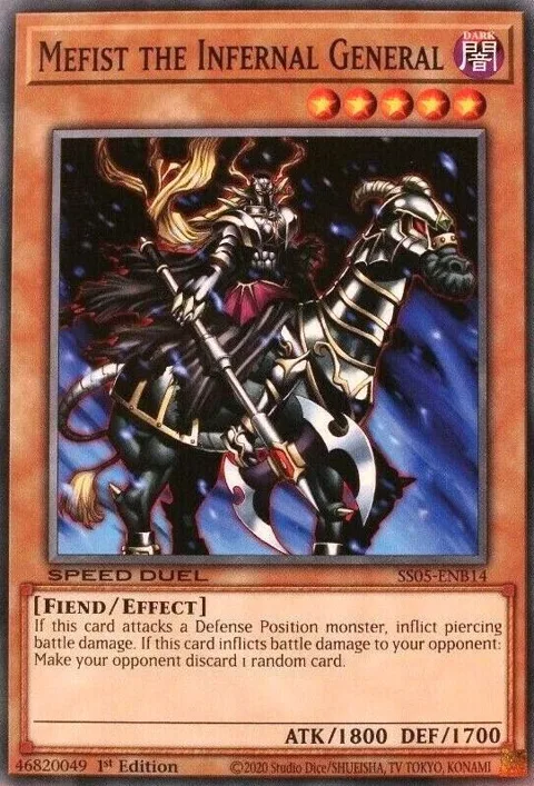 Mefist the Infernal General SS05-ENB14 Yu-Gi-Oh card from Speed Duel Decks: Twisted Nightmares