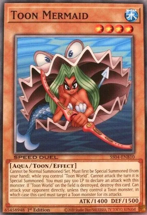 Toon Mermaid SS04-ENB10 Yu-Gi-Oh card from Speed Duel Decks: Match of the Millennium