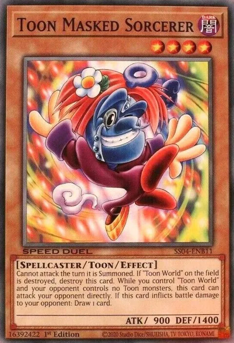Toon Masked Sorcerer SS04-ENB11 Yu-Gi-Oh card from Speed Duel Decks: Match of the Millennium