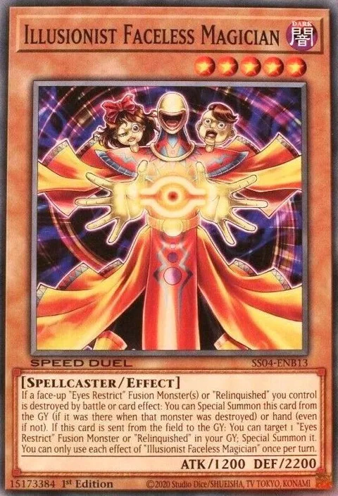 Illusionist Faceless Magician SS04-ENB13 Yu-Gi-Oh card from Speed Duel Decks: Match of the Millennium