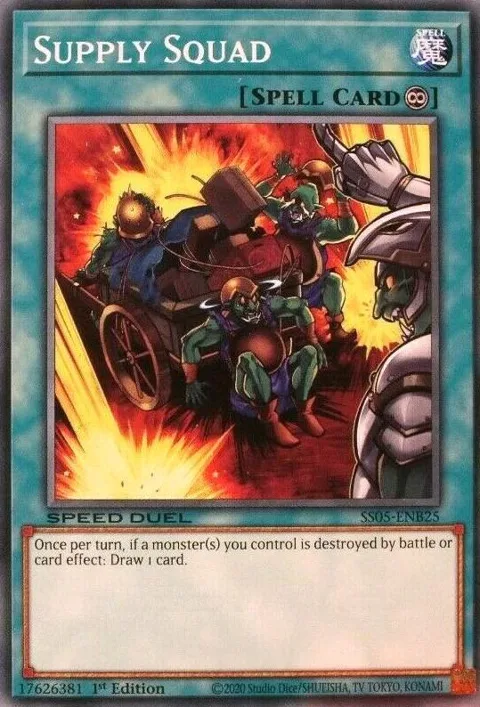 Supply Squad SS05-ENB25 Yu-Gi-Oh card from Speed Duel Decks: Twisted Nightmares