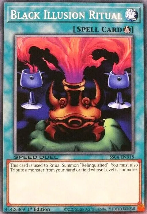 Black Illusion Ritual SS04-ENB18 Yu-Gi-Oh card from Speed Duel Decks: Match of the Millennium