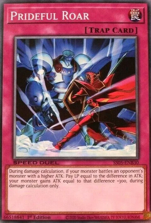 Prideful Roar SS05-ENB30 Yu-Gi-Oh card from Speed Duel Decks: Twisted Nightmares
