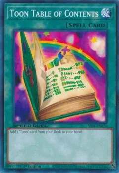 Toon Table of Contents SS04-ENB20 Yu-Gi-Oh card from Speed Duel Decks: Match of the Millennium
