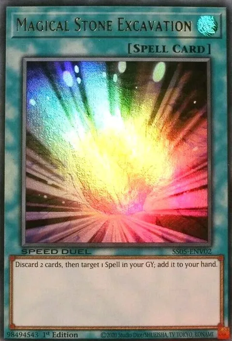 Magical Stone Excavation SS05-ENV02 Yu-Gi-Oh card from Speed Duel Decks: Twisted Nightmares