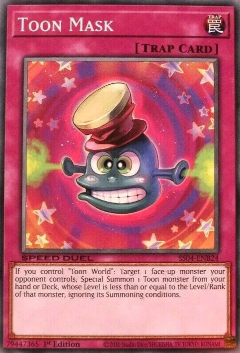 Toon Mask SS04-ENB24 Yu-Gi-Oh card from Speed Duel Decks: Match of the Millennium