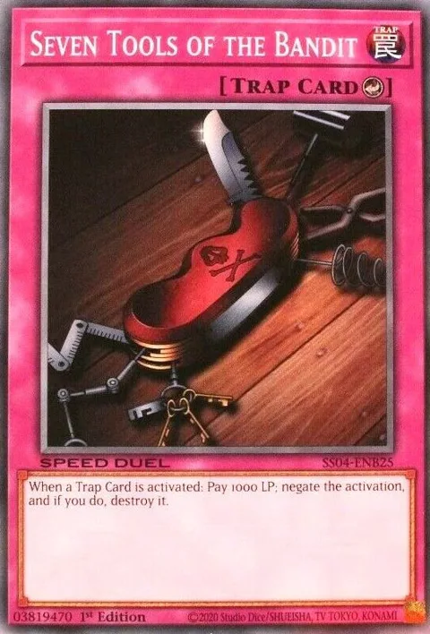 Seven Tools of the Bandit SS04-ENB25 Yu-Gi-Oh card from Speed Duel Decks: Match of the Millennium