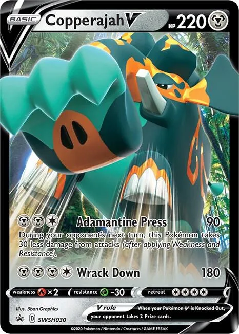 Copperajah V #SWSH030 Holofoil Pokémon card from Sword & Shield Promo Cards